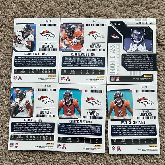 NFL Denver Broncos Football Trading Cards Set - Picture 2 of 2